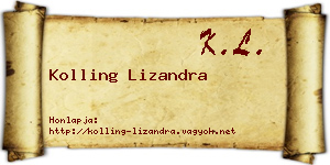 Kolling Lizandra névjegykártya